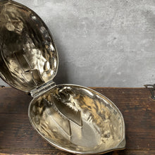 Load image into Gallery viewer, Vintage Retro Mid-Century Silver Walnut Shaped Nut Cracker