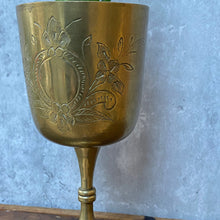 Load image into Gallery viewer, Vintage 1970s Brass Goblet Plant Pot Planter