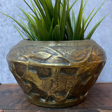 Load image into Gallery viewer, Vintage Handmade Antique Brass Plant Pot Planter