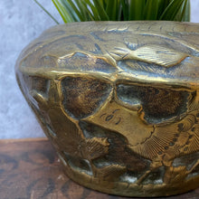 Load image into Gallery viewer, Vintage Handmade Antique Brass Plant Pot Planter