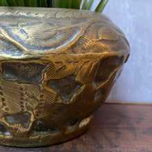 Load image into Gallery viewer, Vintage Handmade Antique Brass Plant Pot Planter