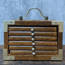 Load image into Gallery viewer, Vintage Wooden Drinks Coasters in Beautiful Storage Box
