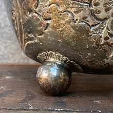 Load image into Gallery viewer, Vintage British 1920s Floral Etched Silver Plated Planter Plant Pot