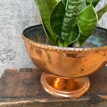 Load image into Gallery viewer, Large Vintage Copper Bowl Plant Pot Planter