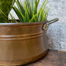 Load image into Gallery viewer, Large Vintage Handmade Brass Plant Pot Planter