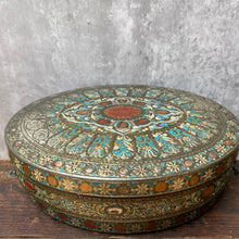 Load image into Gallery viewer, Vintage British 1930s Oval Storage Container Tin