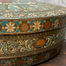 Load image into Gallery viewer, Vintage British 1930s Oval Storage Container Tin