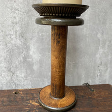 Load image into Gallery viewer, Vintage Ethnic Pillar Candle Stick - Wood & Metal