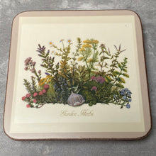 Load image into Gallery viewer, 5x Vintage Country Cottage Core Garden Herbs & Flowers Coasters in Box by Pimpernel