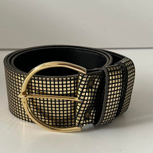Load image into Gallery viewer, Vintage Gold & Black 1980s Belt