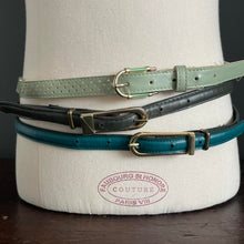 Load image into Gallery viewer, 3x Vintage Green 1980s Skinny Belts