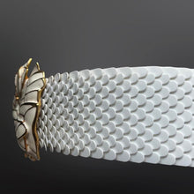 Load image into Gallery viewer, Vintage genuine early 1980’s white elasticated belt