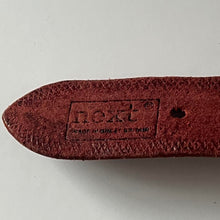 Load image into Gallery viewer, Vintage Burgundy Leather Plait Woven 1990s Belt