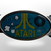 Load image into Gallery viewer, Vintage Y2K Atari buckle grey leather belt