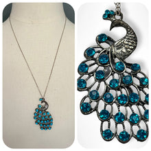 Load image into Gallery viewer, Vintage Peacock Sterling Silver Chain Necklace Early 1980s