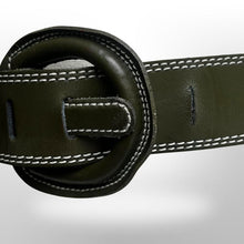 Load image into Gallery viewer, Vintage early 90s khaki leather belt