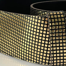 Load image into Gallery viewer, Vintage Gold & Black 1980s Belt