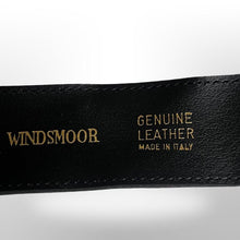 Load image into Gallery viewer, WINDSMOOR womens vintage 1980’s plum burgundy suede belt with gorgeous decorative gold tone statement buckle.