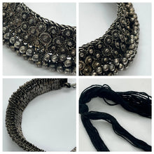 Load image into Gallery viewer, Vintage Antique Silver Tribal Statement Necklace - Circa 1970s