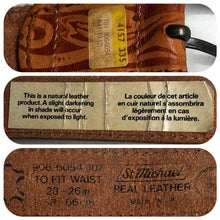 Load image into Gallery viewer, Vintage early 90s tan brown leather belt