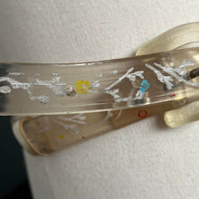 Load image into Gallery viewer, Vintage 80s Clear Flower Buckle Plastic Belt