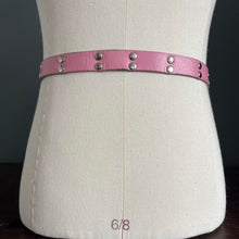 Load image into Gallery viewer, Vintage Pink Genuine Leather 1980s Studded Topshop Belt