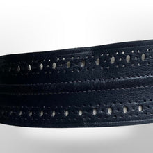 Load image into Gallery viewer, Vintage 80s navy blue leather belt