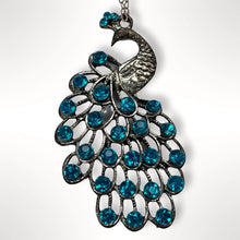Load image into Gallery viewer, Vintage Peacock Sterling Silver Chain Necklace Early 1980s