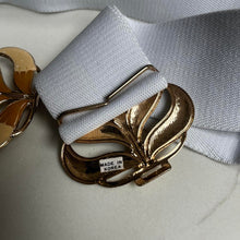 Load image into Gallery viewer, Vintage genuine 1980’s white elasticated belt