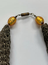 Load image into Gallery viewer, Vintage 1930s Antique Silver Necklace with Murano Glass Beads