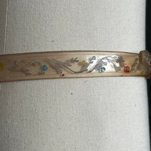 Load image into Gallery viewer, Vintage 80s Clear Flower Buckle Plastic Belt
