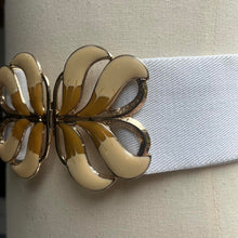 Load image into Gallery viewer, Vintage genuine 1980’s white elasticated belt