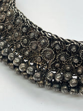 Load image into Gallery viewer, Vintage Antique Silver Tribal Statement Necklace - Circa 1970s