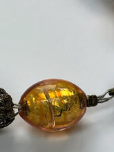 Load image into Gallery viewer, Vintage 1930s Antique Silver Necklace with Murano Glass Beads