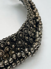Load image into Gallery viewer, Vintage Antique Silver Tribal Statement Necklace - Circa 1970s