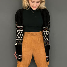 Load image into Gallery viewer, Women's Vintage Early 80s Orange Tan Tapered Leg Suede Trousers W28 L30