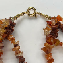 Load image into Gallery viewer, Vintage Amber Crystal Gemstone Statement Necklace