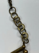Load image into Gallery viewer, Vintage Y2K Pam Miran for Anthropologie Gold & Blue Glass Statement Necklace