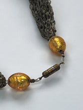 Load image into Gallery viewer, Vintage 1930s Antique Silver Necklace with Murano Glass Beads