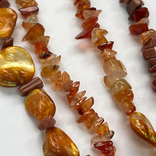 Load image into Gallery viewer, Vintage Amber Crystal Gemstone Statement Necklace