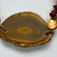 Load image into Gallery viewer, Vintage Amber Crystal Gemstone Statement Necklace