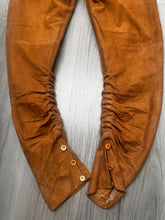 Load image into Gallery viewer, Women's Vintage Early 80s Orange Tan Tapered Leg Suede Trousers W28 L30