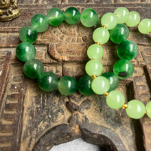 Load image into Gallery viewer, Pair of natural crystal gemstone stacking bracelets - Jade