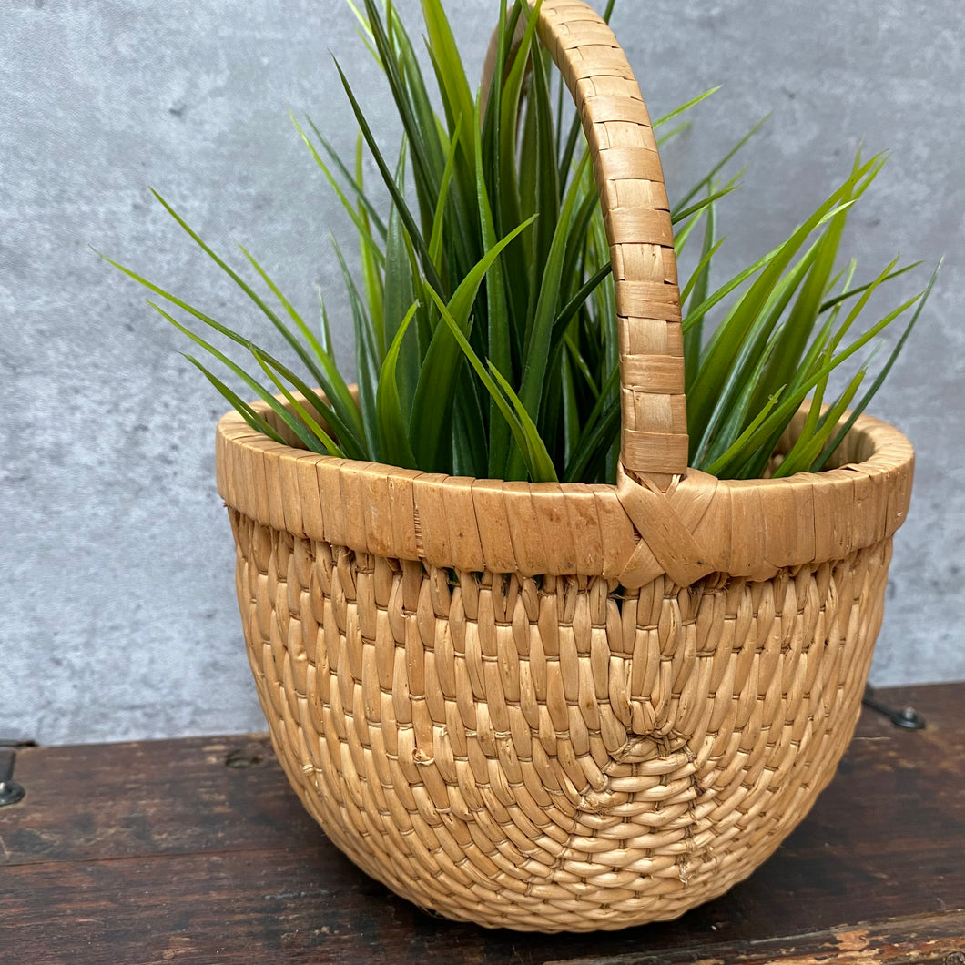 Vintage Boho Woven Basket Plant Pot Planter