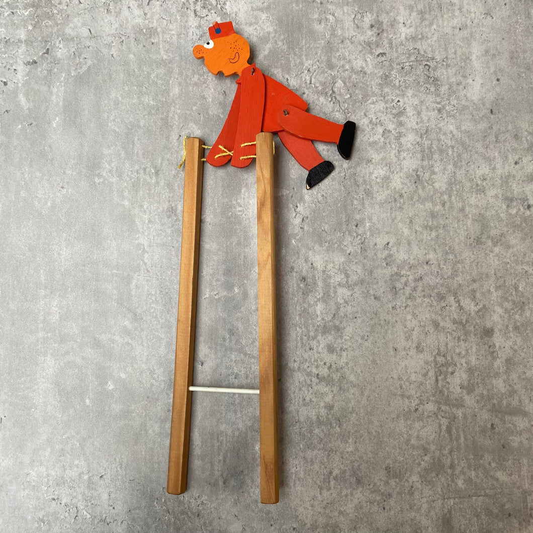 Vintage 1950s Fun Wooden Acrobat Toy