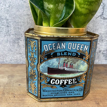 Load image into Gallery viewer, Vintage American Coffee Tin Planter Plant Pot
