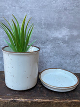 Load image into Gallery viewer, Vintage Japanese Ceramic Planter Plant Pot With Violet Flowers
