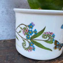 Load image into Gallery viewer, Vintage Y2K Flower &amp; Butterfly Ceramic Planter Plant Pot by Portmeirion
