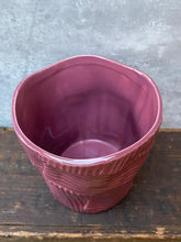 Load image into Gallery viewer, Vintage 1980s Purple Ceramic Planter House Plant Pot
