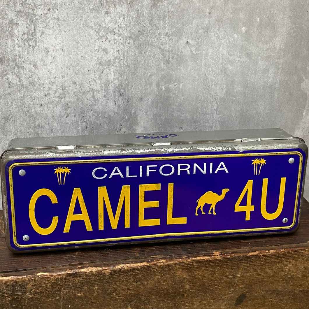 Vintage Camel Cigarette Filters Smoking Tin - California Camel 4U Number Plate